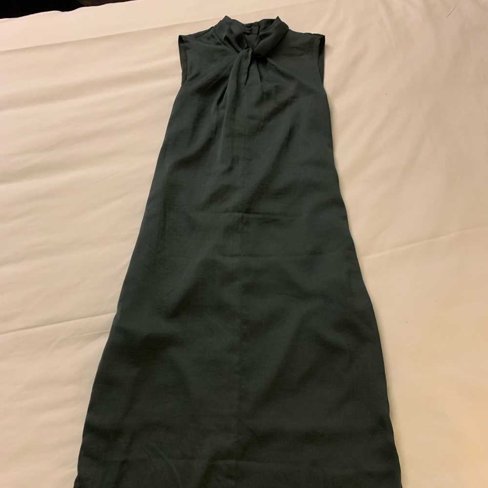 Banana Republic Elegant Olive Satin Dress